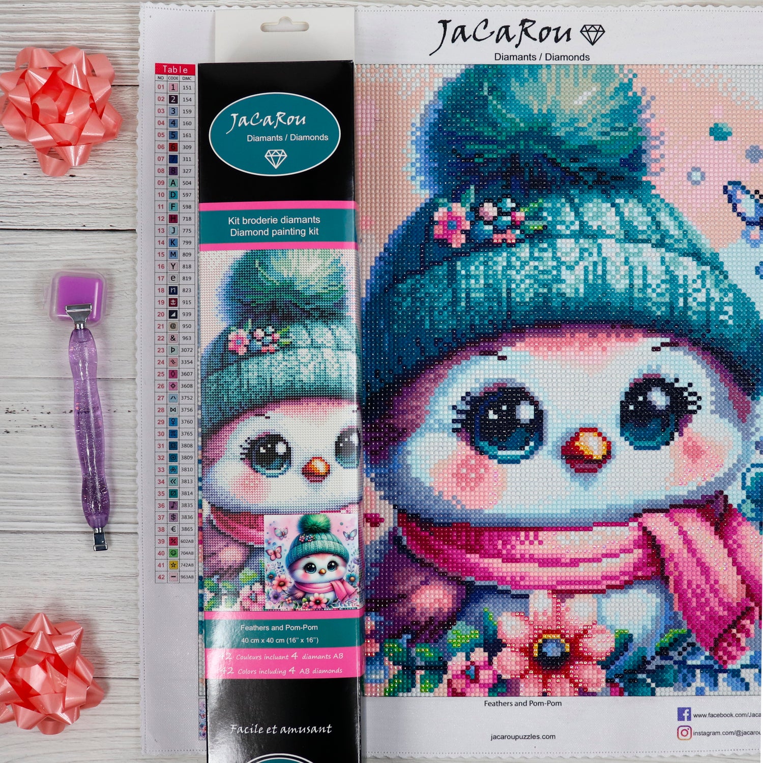 Diamond Painting - FEATHERS &amp; POMPOM