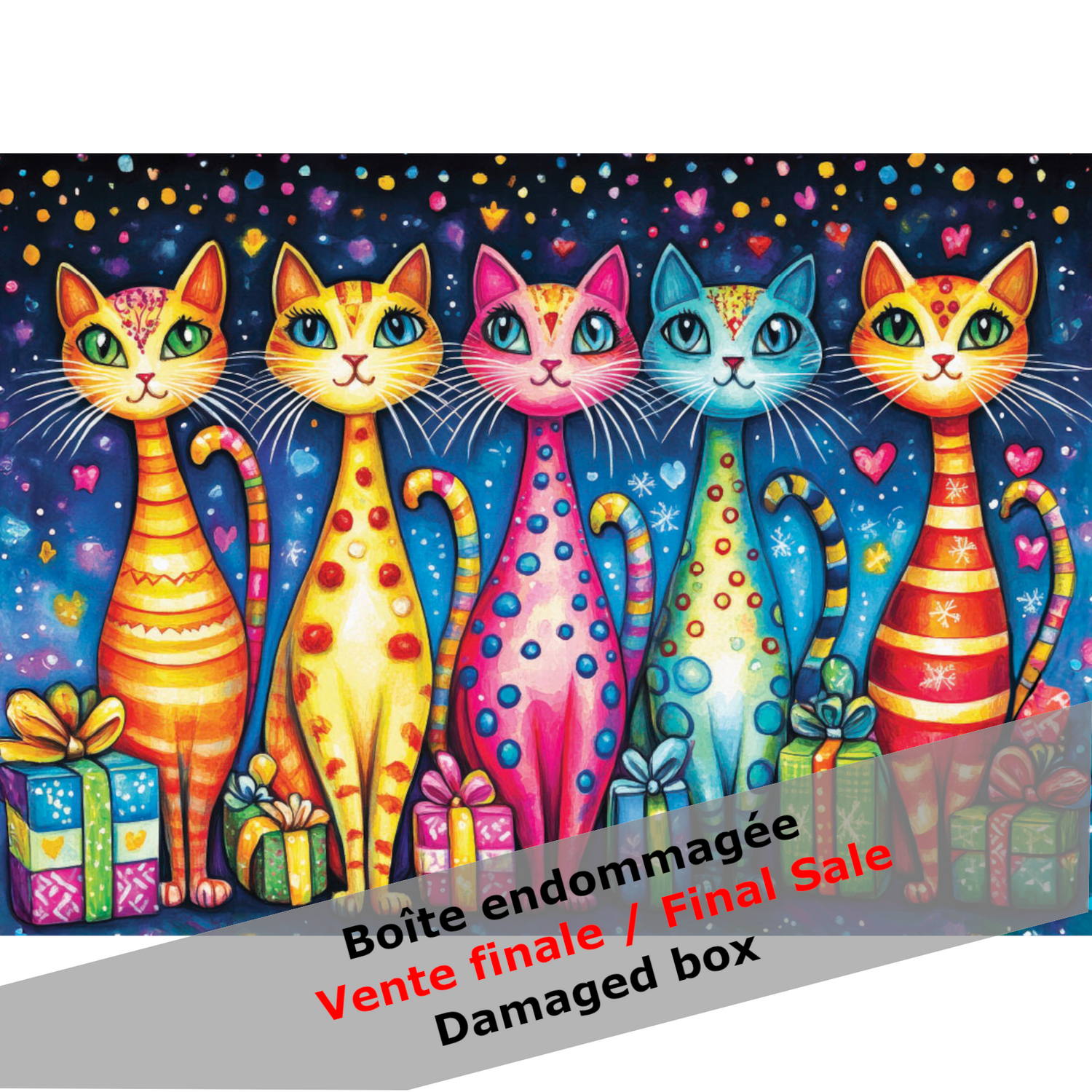 -30% DAMAGED BOX Puzzle 1000 pieces PURRFECTLY WRAPPED