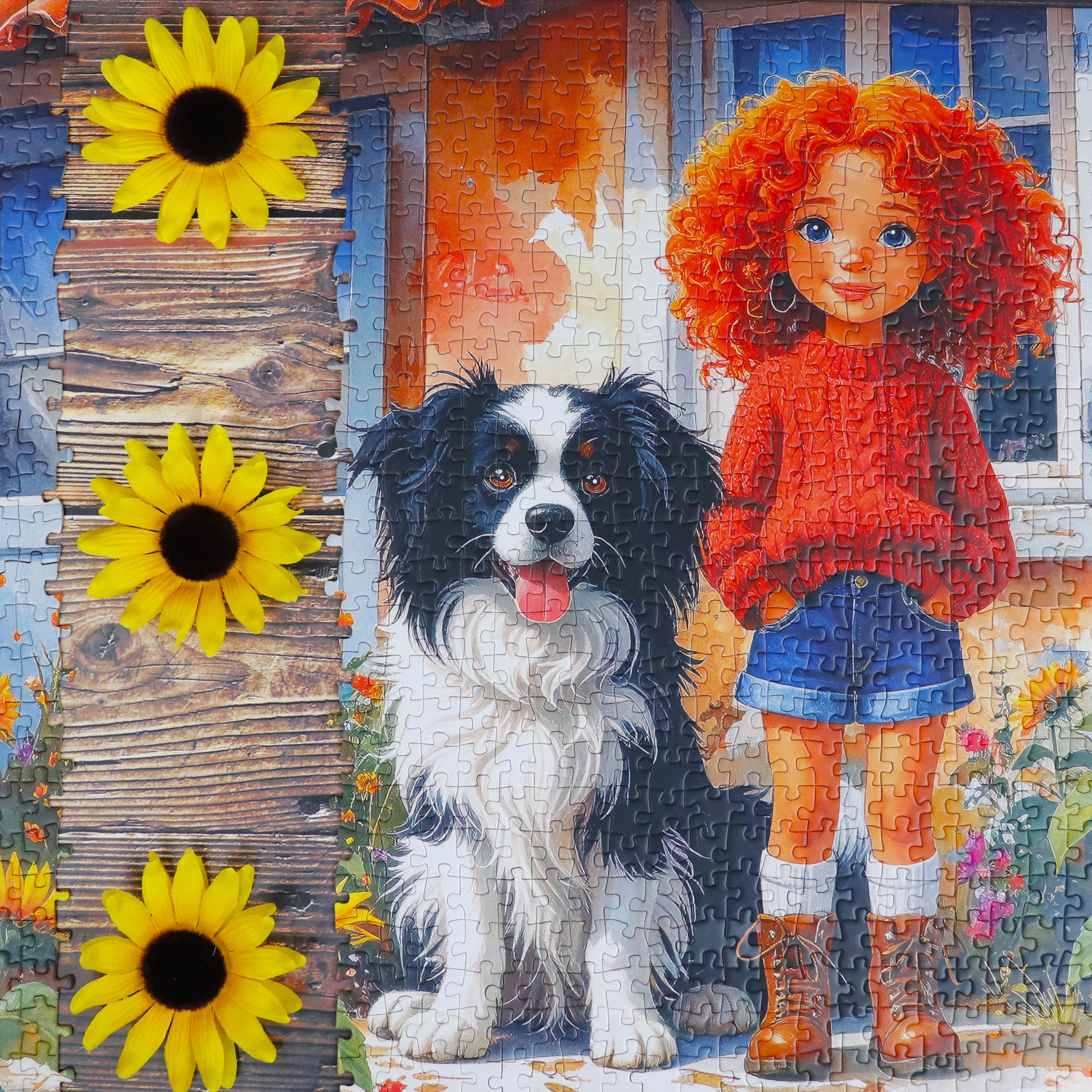 Puzzle - RED CURLS AND PAWS