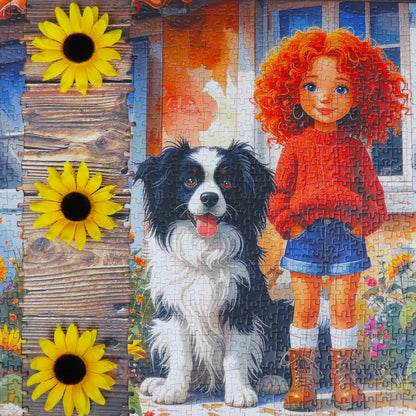 Puzzle - RED CURLS AND PAWS