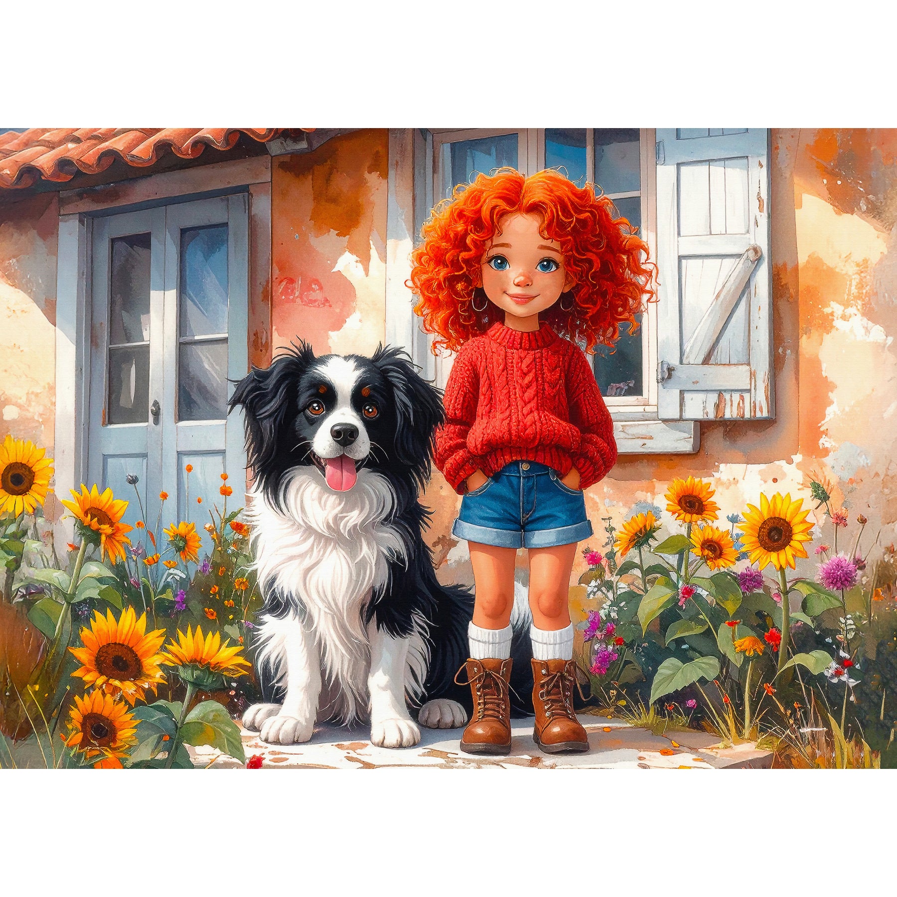 Puzzle - RED CURLS AND PAWS