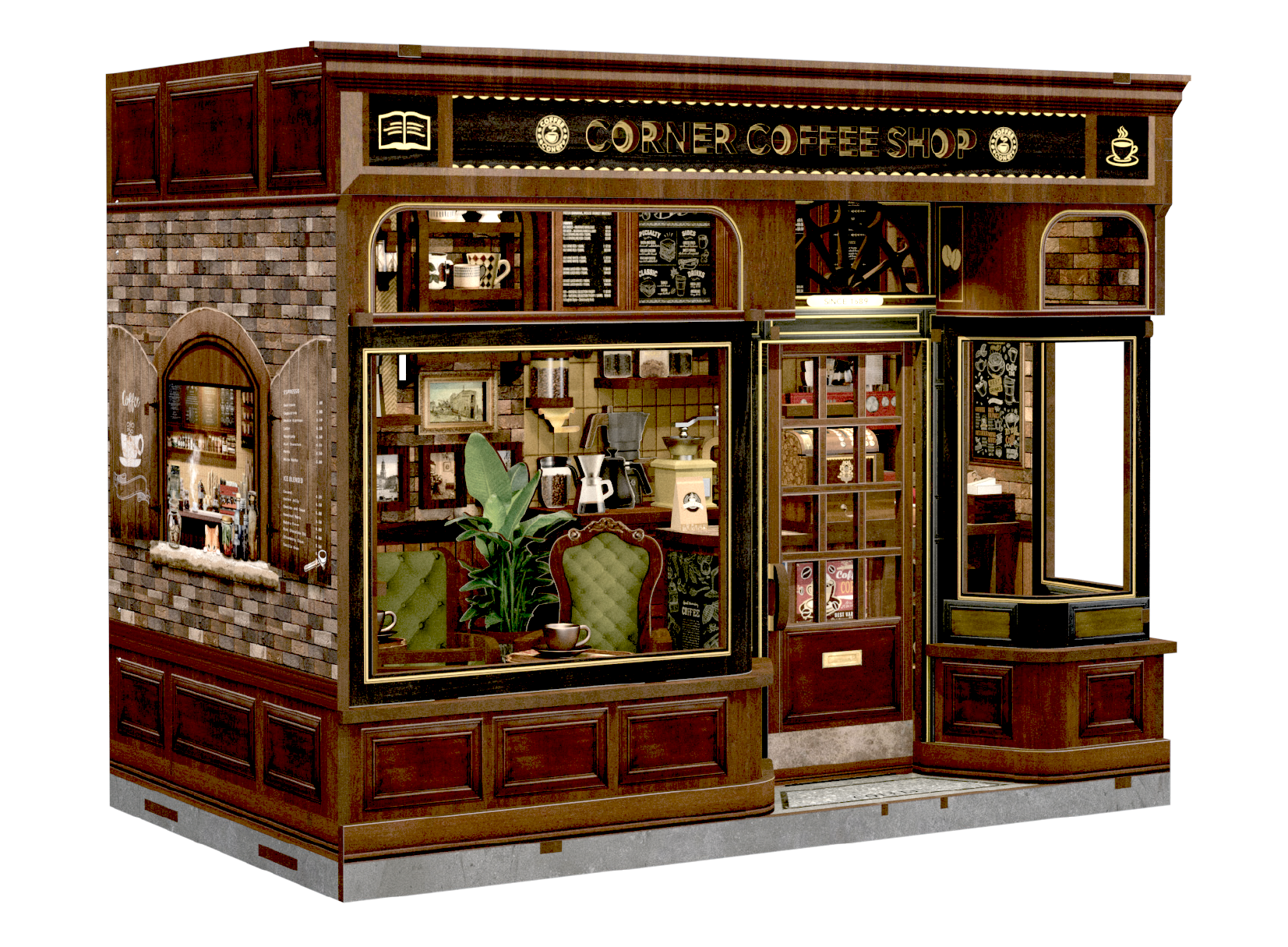 MINI-décor de bibliothèque - LE CAFÉ DU COIN