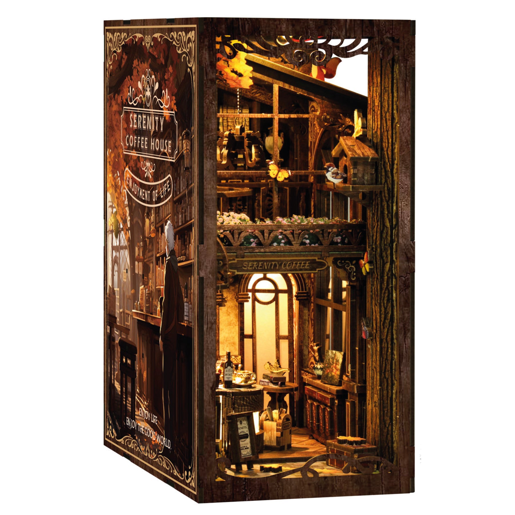 MINI-décor de bibliothèque - MAISON DE CAFÉ SÉRÉNITÉ