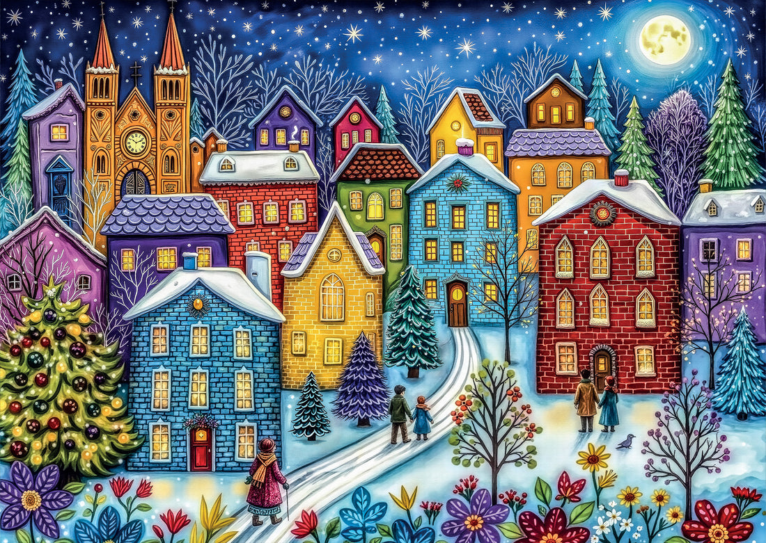 Puzzle - SNOWY EVENING VILLAGE