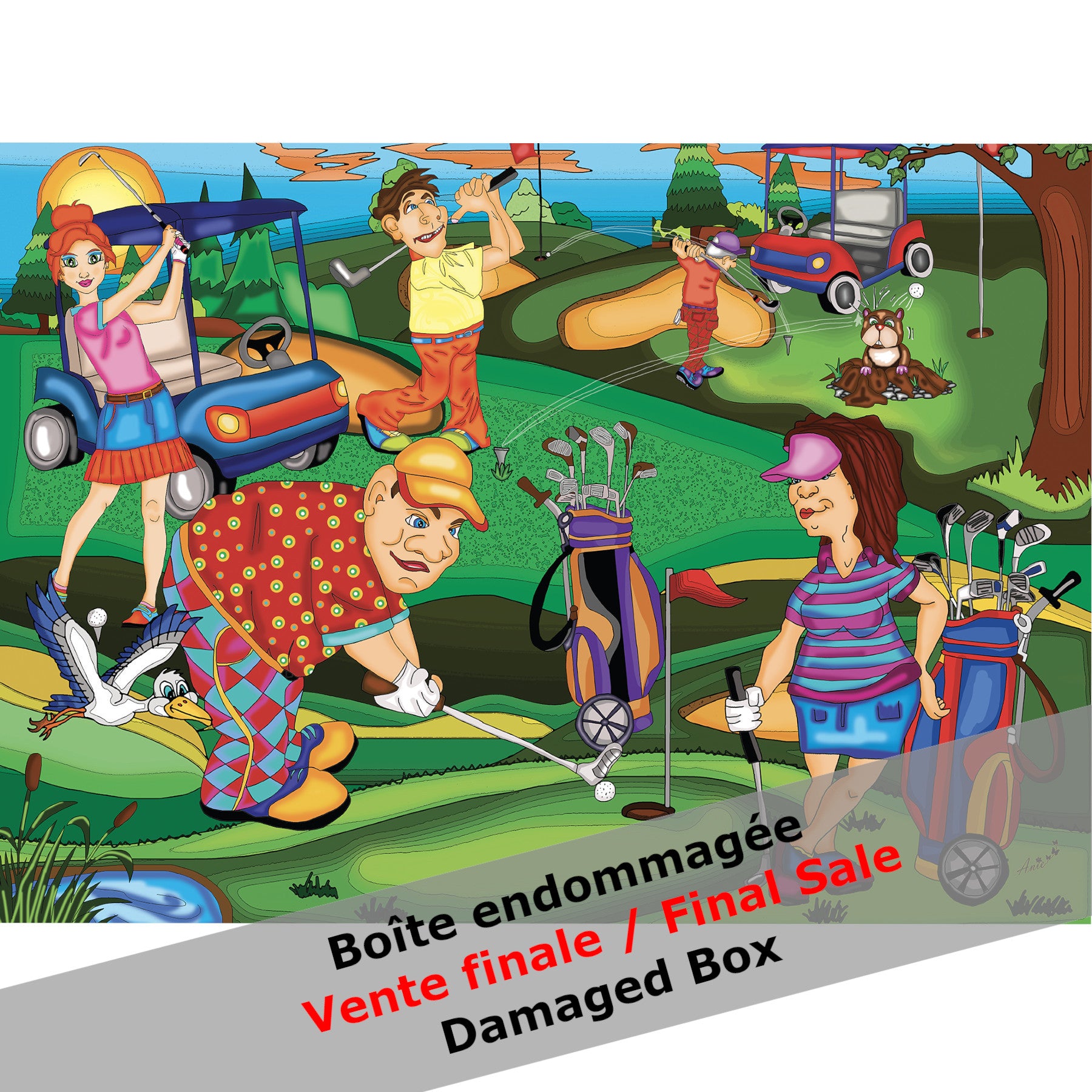 -30% DAMAGED BOX Puzzle 1000 pieces TEE TIME by ANIE MALTAIS