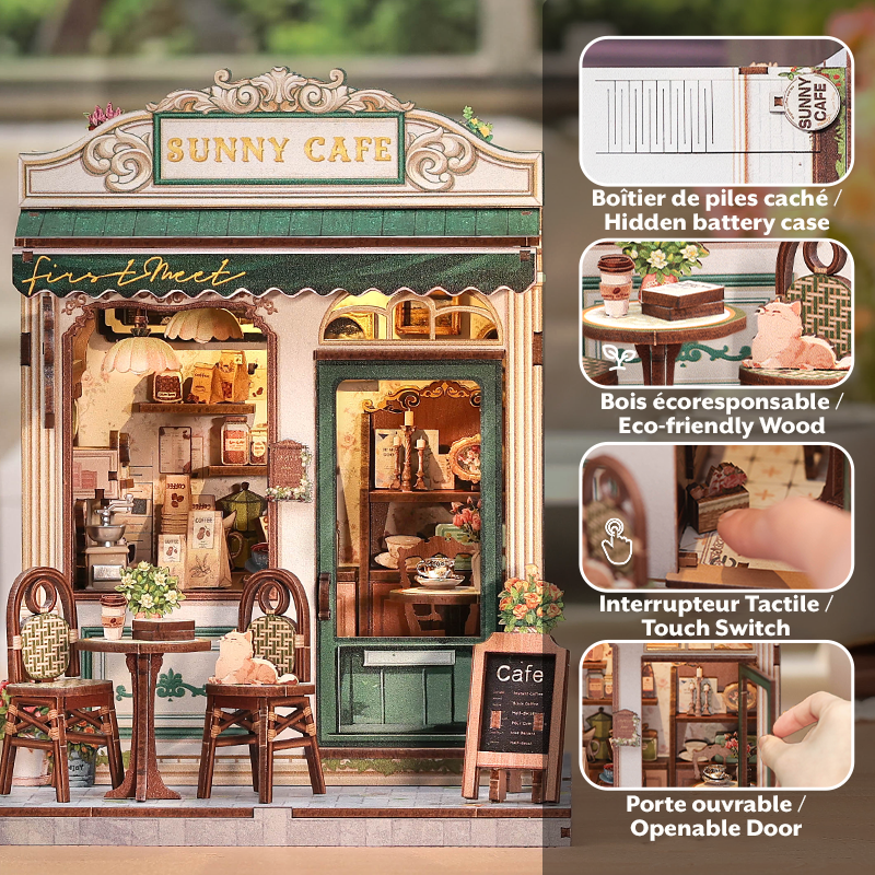 MINI-décor de bibliothèque - SUNNY CAFE