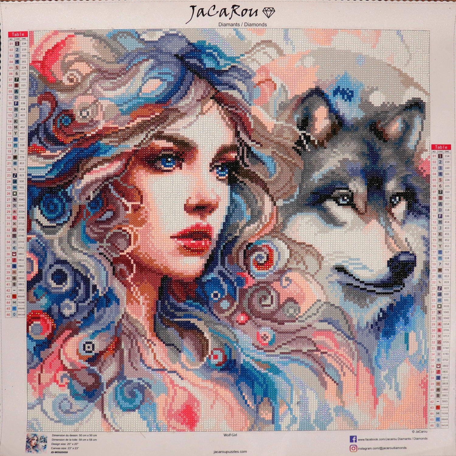 Broderie de diamants RONDS - WOLF GIRL
