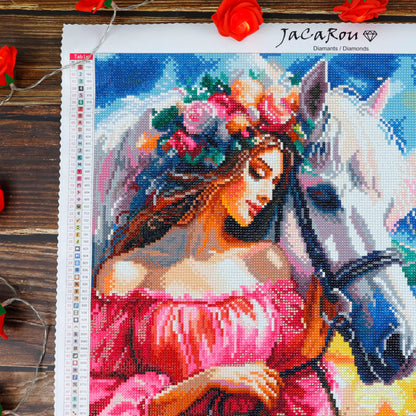 Broderie de diamants RONDS - WOMAN AND HORSE