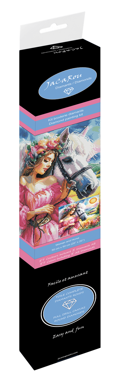 Broderie de diamants RONDS - WOMAN AND HORSE