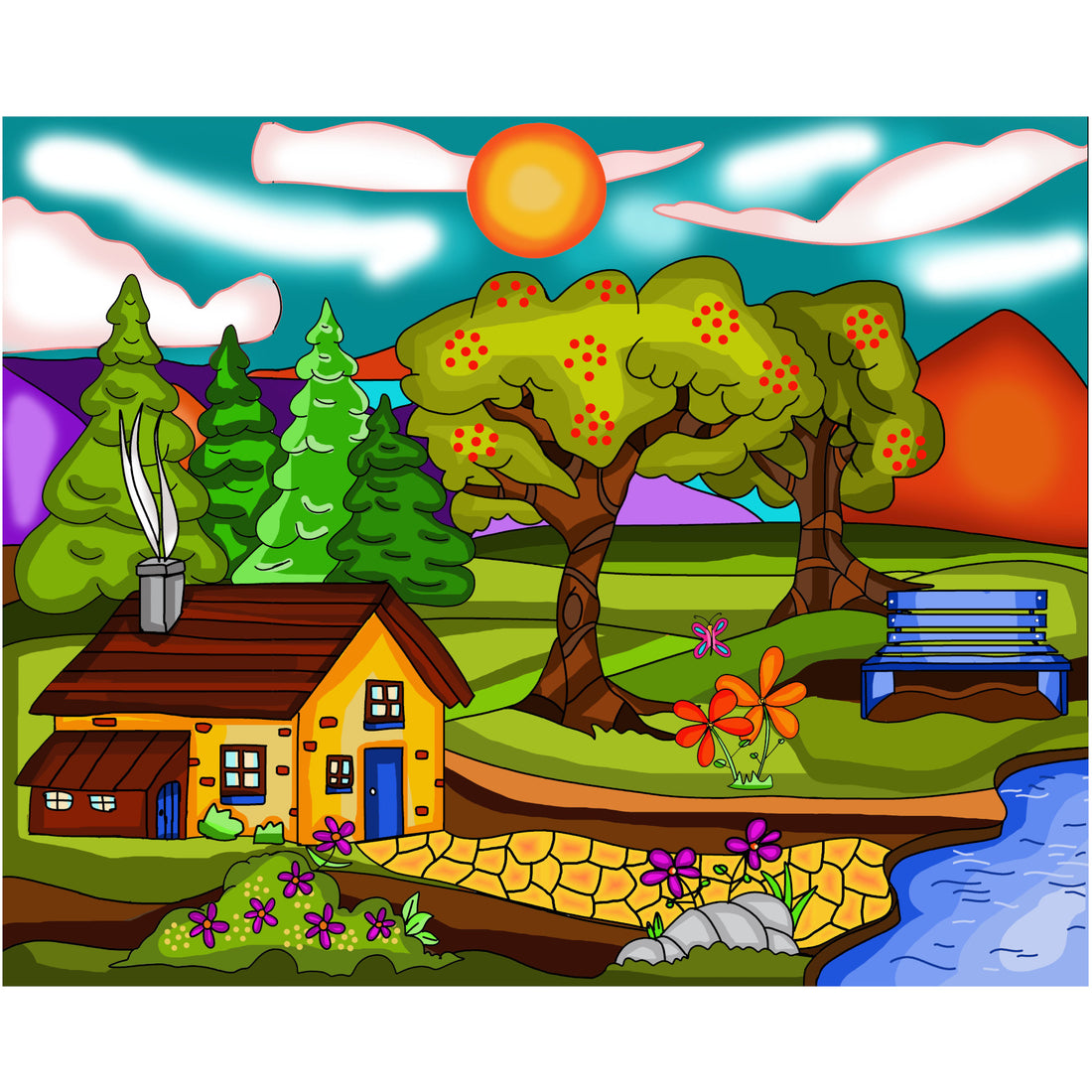 Dimaond Painting - THE YELLOW HOUSE