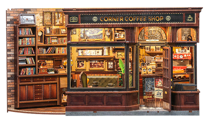 MINI-décor de bibliothèque - LE CAFÉ DU COIN