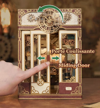 MINI-décor de bibliothèque- Cabine de train - STEAM FANTASY