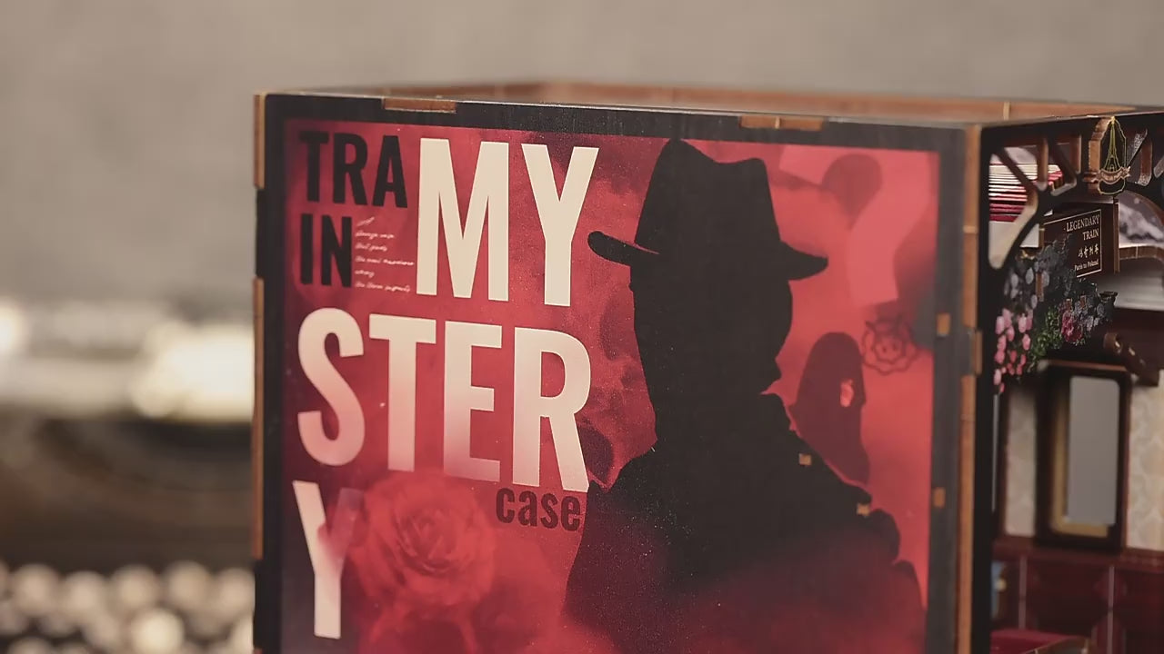 MINI-décor de bibliothèque - LE MYSTÈRE DU TRAIN