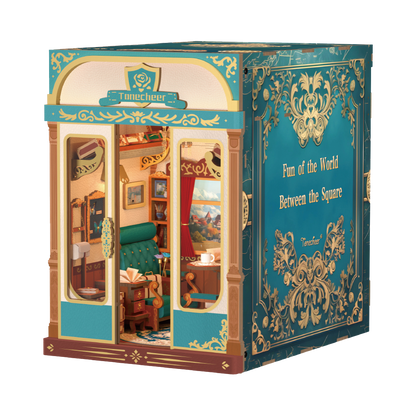 MINI-décor de bibliothèque- Cabine de train - EUROPEAN TRAVELS