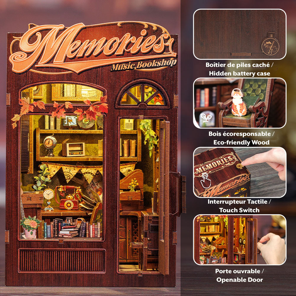 MINI-décor de bibliothèque - SOUVENIRS EN MUSIQUE