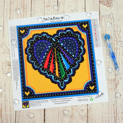 Diamond Painting - MIDNIGHT BLUE HEART