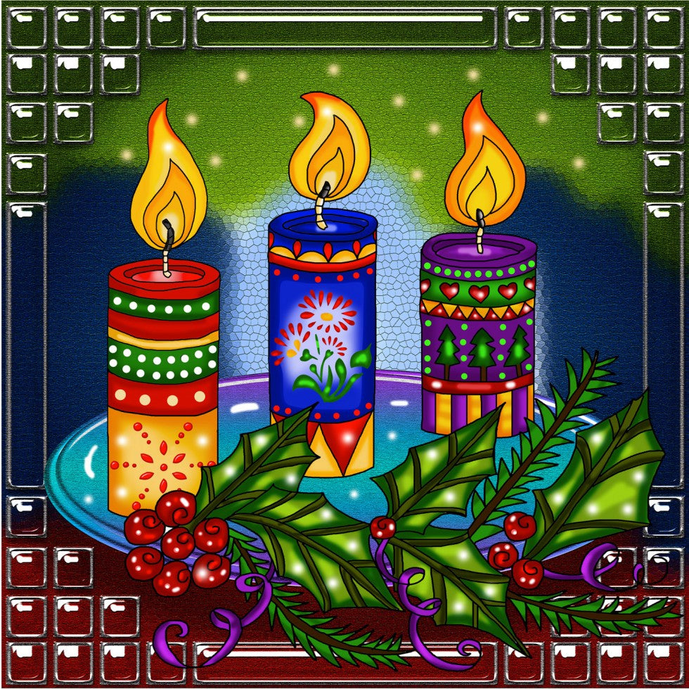 Diamond and crystal Painting - CANDLES