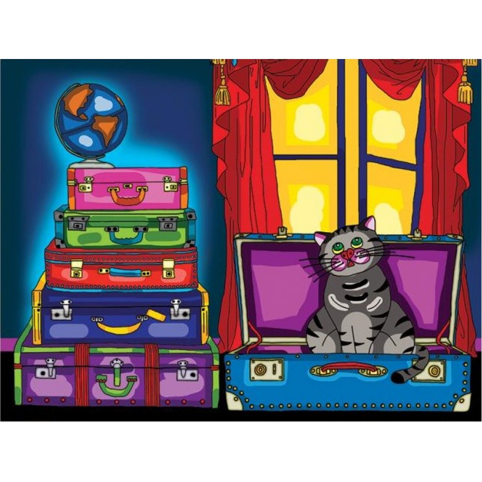 Diamond Painting - CAT IN A SUITCASE