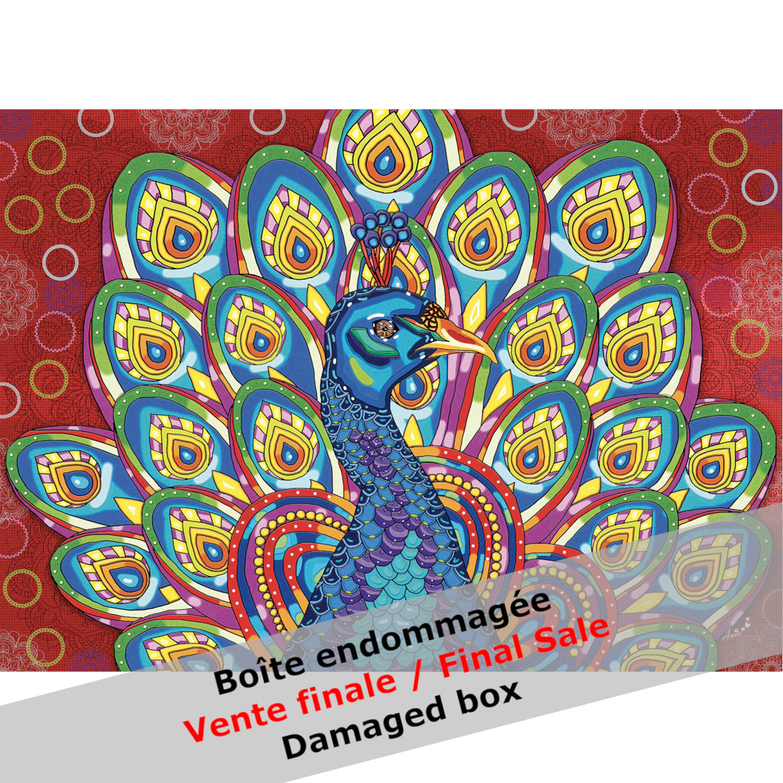 -30% DAMAGED BOX Puzzle 1000 pieces A ROYAL PEACOCK by ANIE MALTAIS