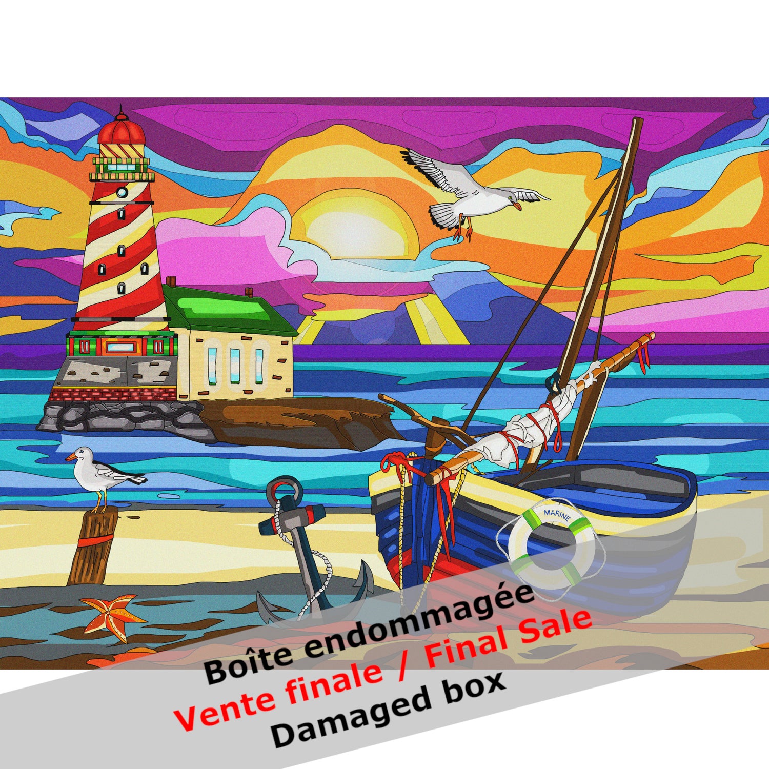 -30% DAMAGED BOX Puzzle 1000 pieces FAR AWAY LIGHTHOUSE  by ANIE MALTAIS