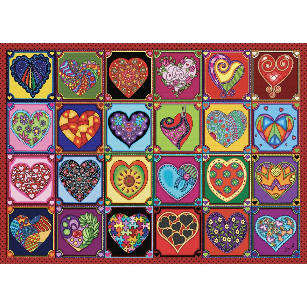 Puzzle - QUILTED HEARTS