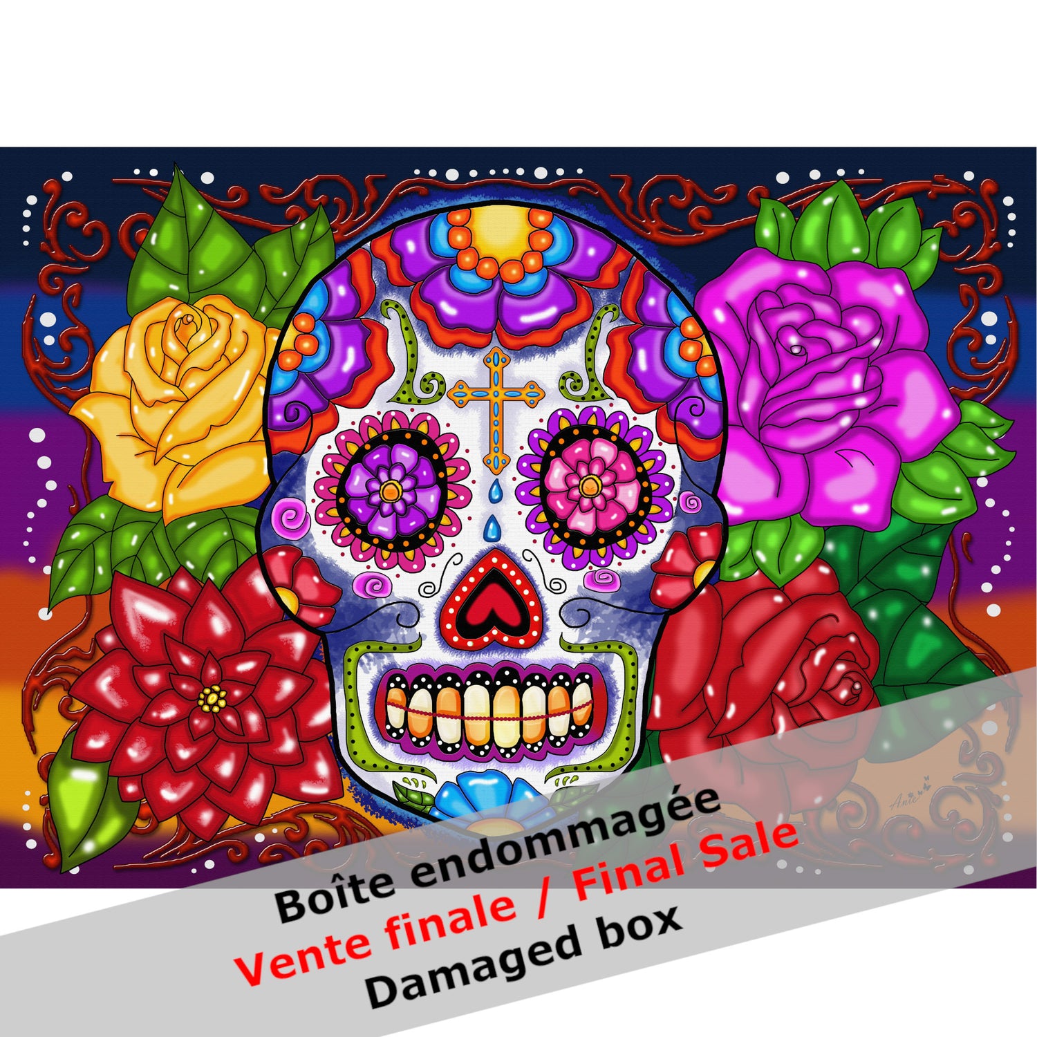 -30% BOÎTE ENDOMMAGÉE Casse-Tête 1000 morceaux LAS CALAVERAS par ANIE MALTAIS